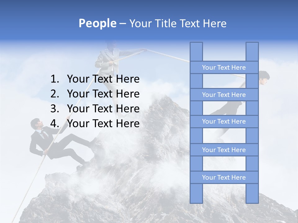 Effort Mountain Success PowerPoint Template