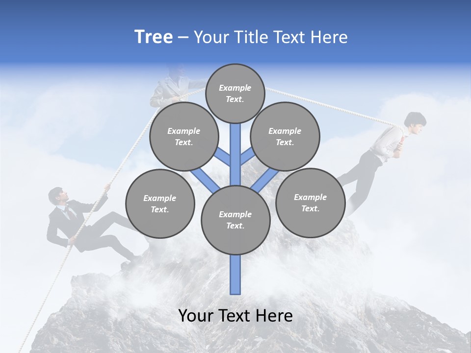 Effort Mountain Success PowerPoint Template