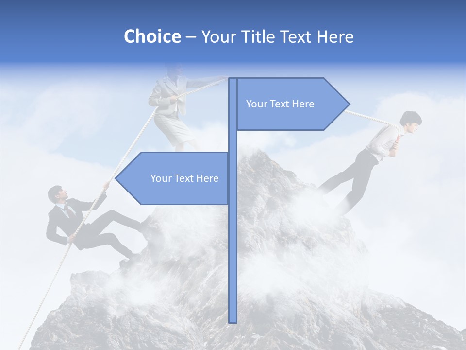 Effort Mountain Success PowerPoint Template