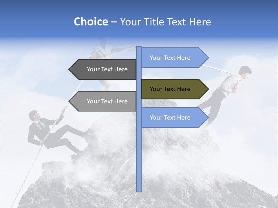 Effort Mountain Success PowerPoint Template