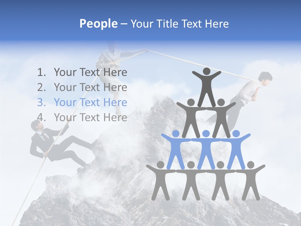 Effort Mountain Success PowerPoint Template