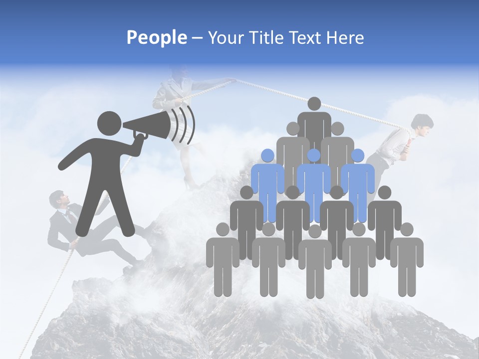 Effort Mountain Success PowerPoint Template