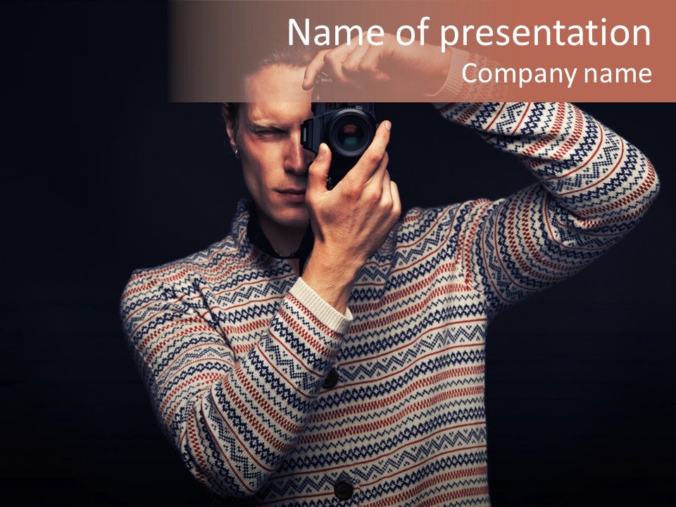 Hobby Portrait Caucasian PowerPoint Template