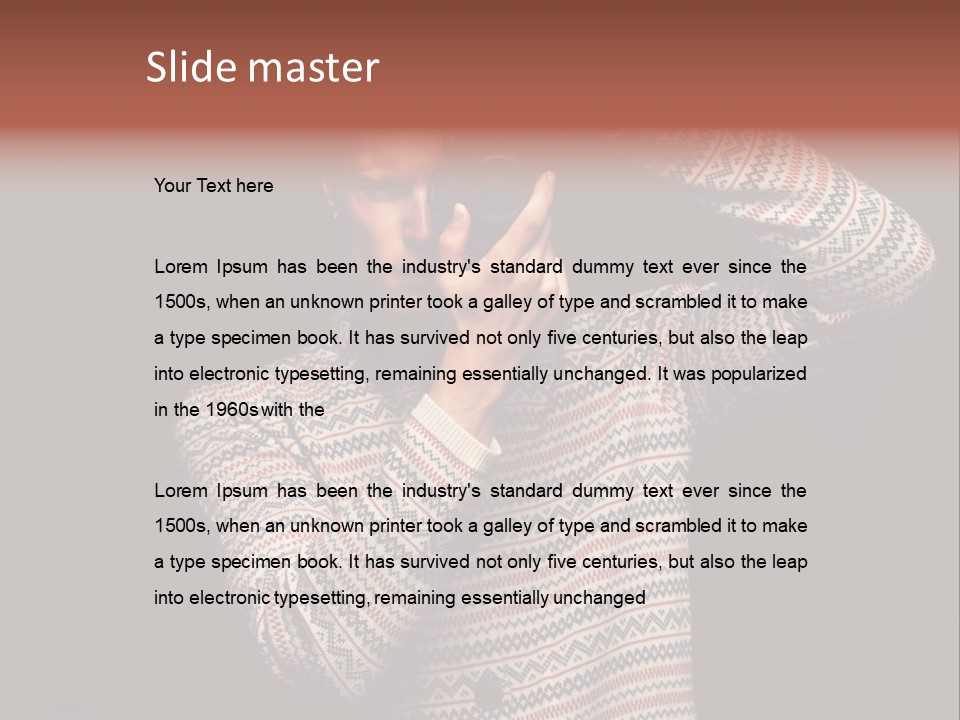 Hobby Portrait Caucasian PowerPoint Template