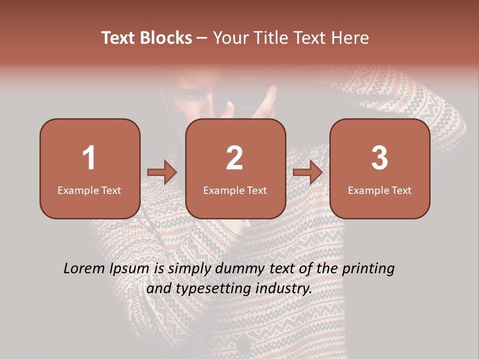 Hobby Portrait Caucasian PowerPoint Template