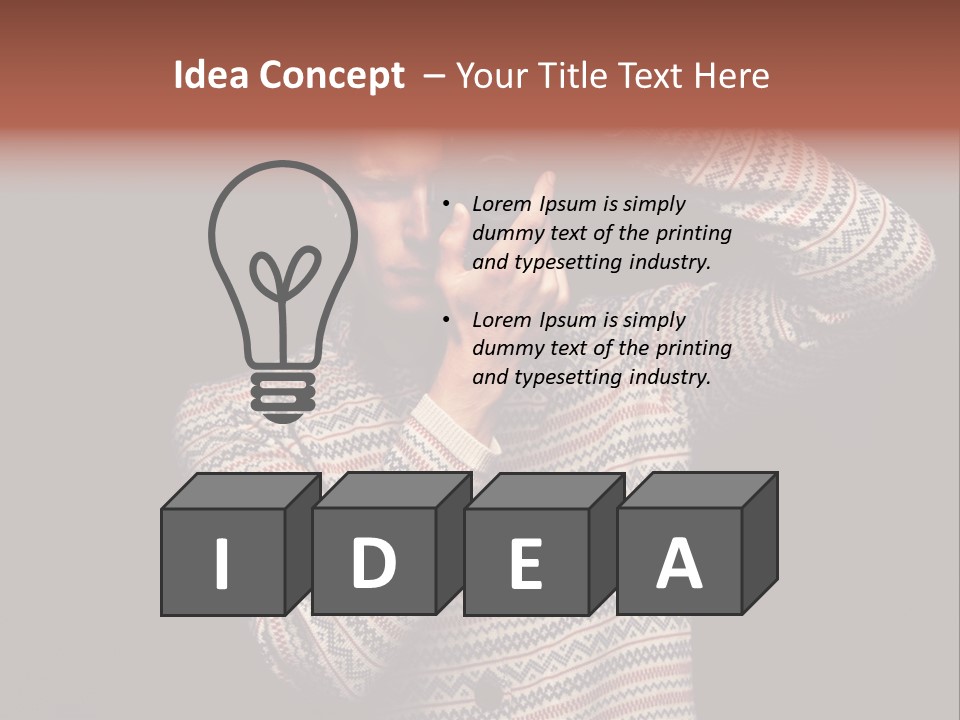 Hobby Portrait Caucasian PowerPoint Template