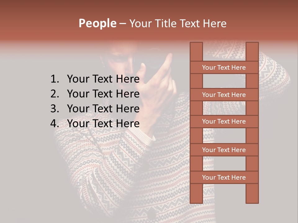 Hobby Portrait Caucasian PowerPoint Template