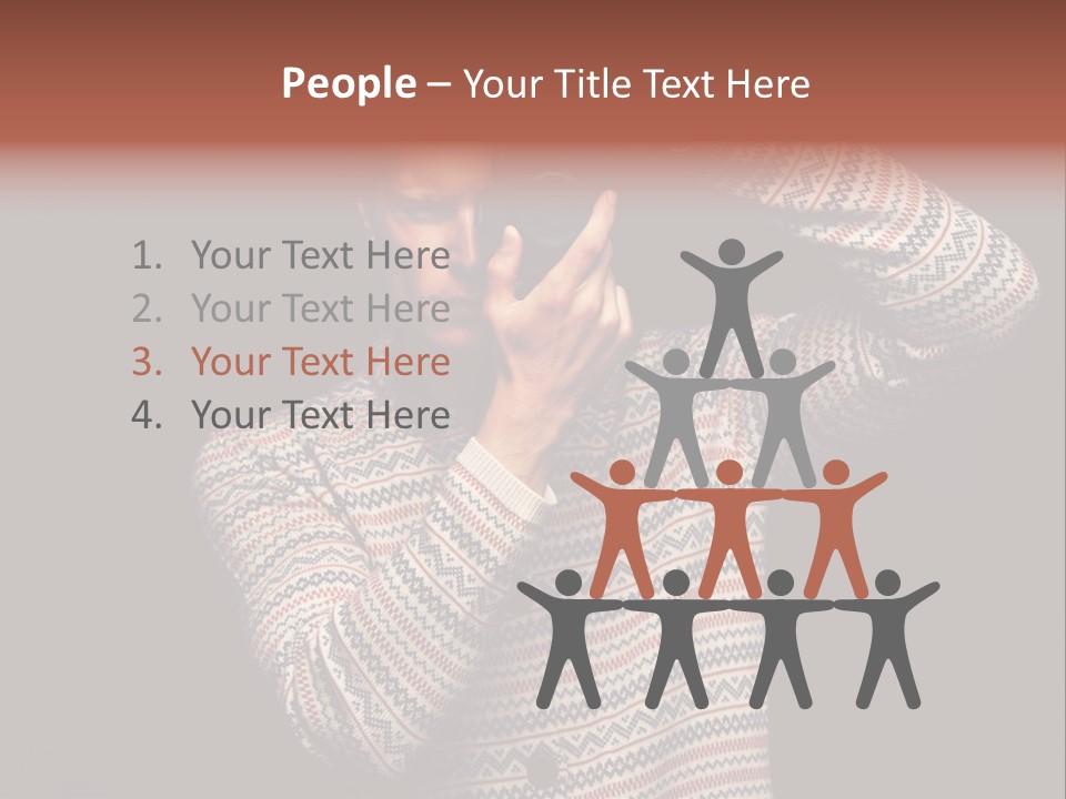 Hobby Portrait Caucasian PowerPoint Template