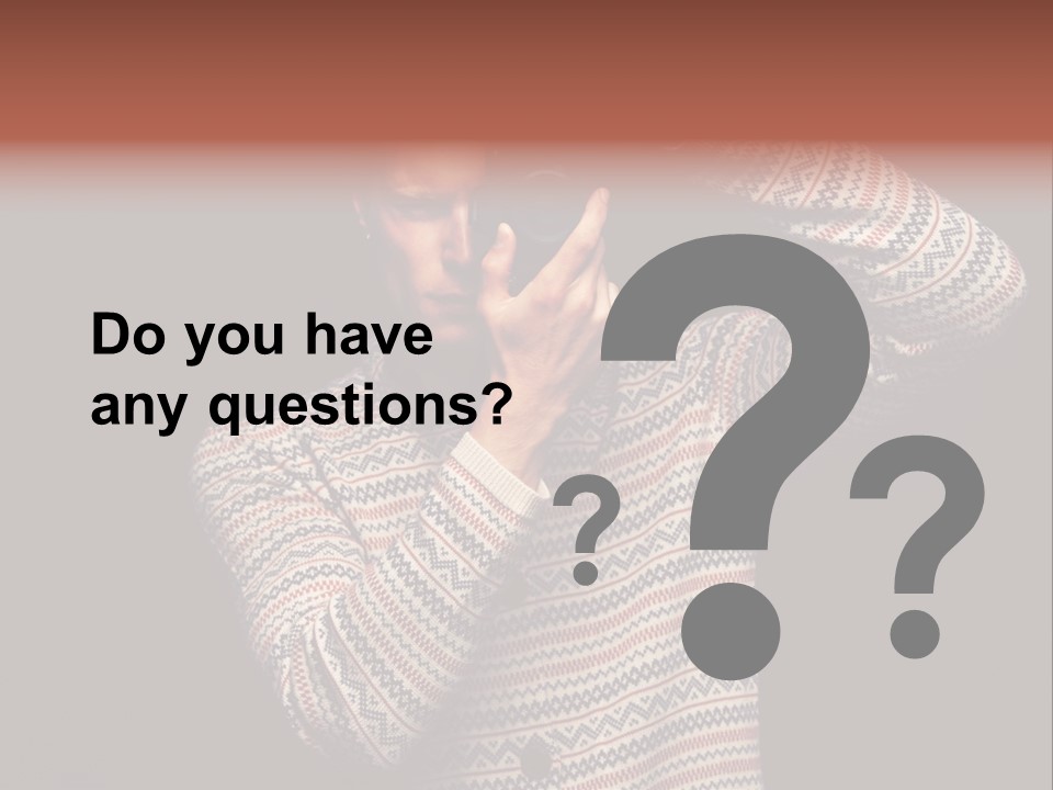 Hobby Portrait Caucasian PowerPoint Template