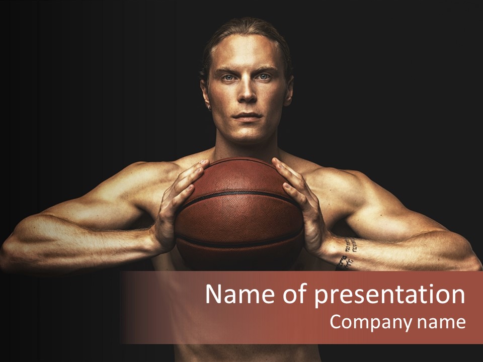 Torso Caucasian Standing PowerPoint Template