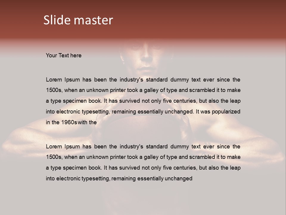 Torso Caucasian Standing PowerPoint Template