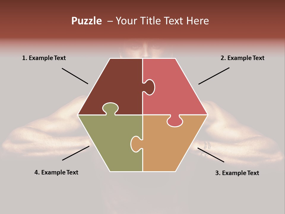 Torso Caucasian Standing PowerPoint Template