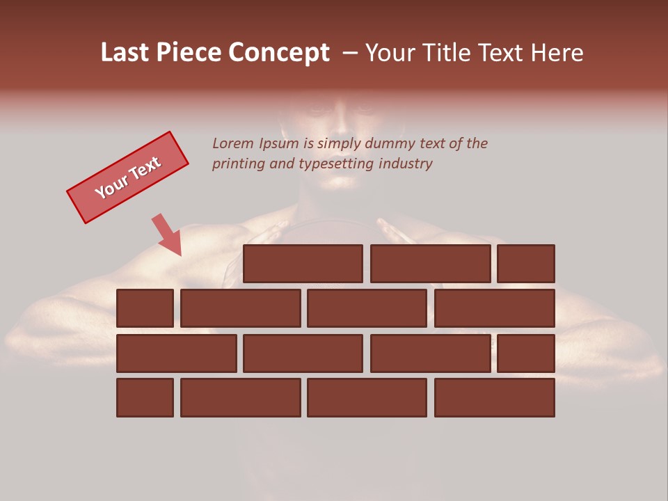 Torso Caucasian Standing PowerPoint Template