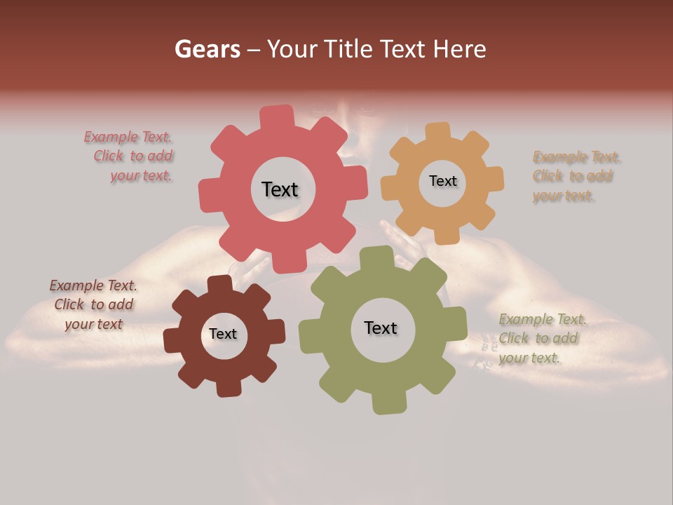 Torso Caucasian Standing PowerPoint Template