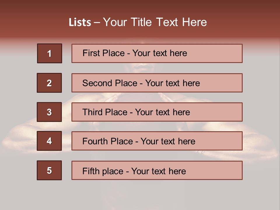 Torso Caucasian Standing PowerPoint Template