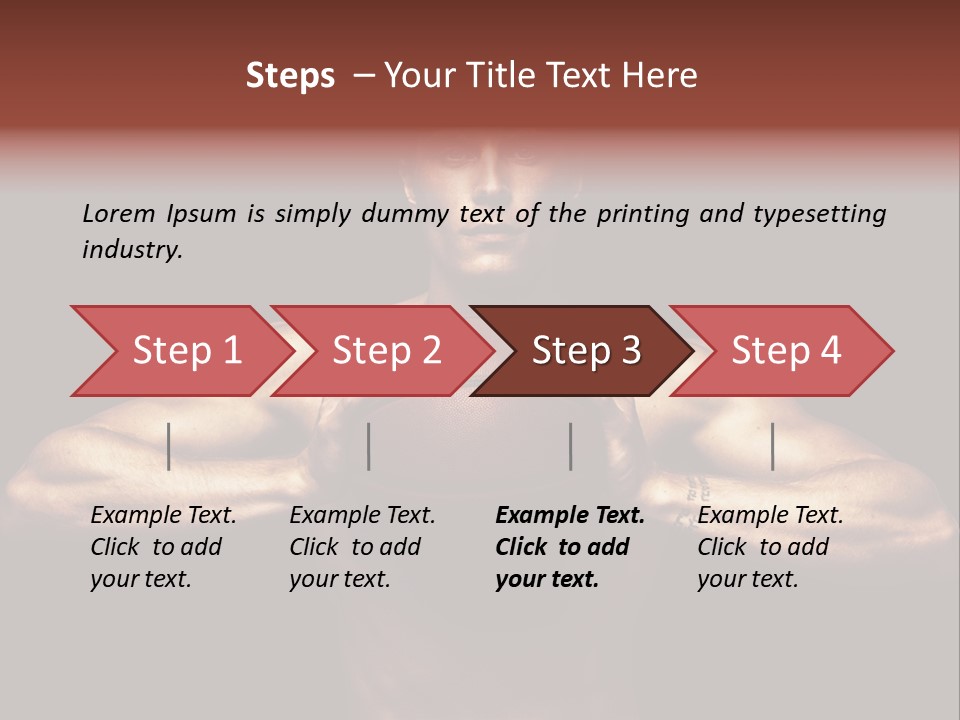 Torso Caucasian Standing PowerPoint Template