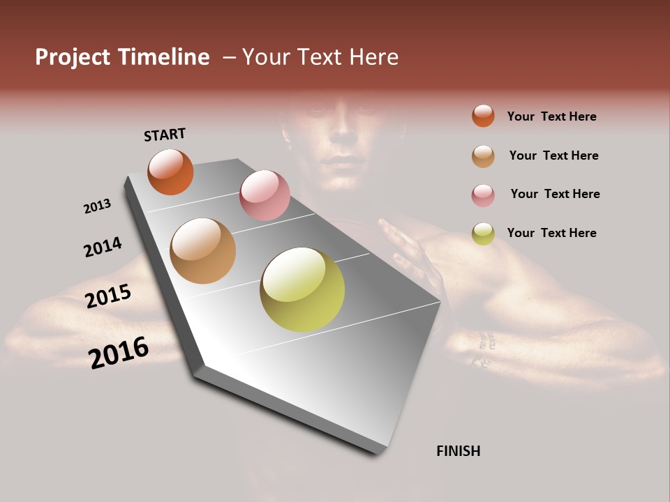Torso Caucasian Standing PowerPoint Template