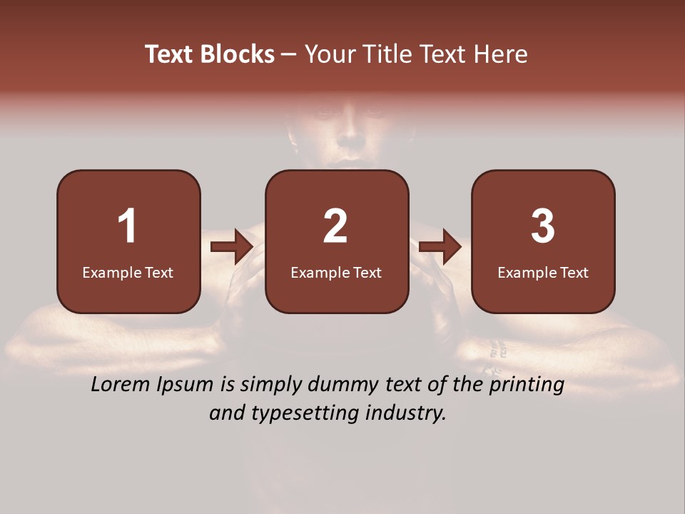 Torso Caucasian Standing PowerPoint Template