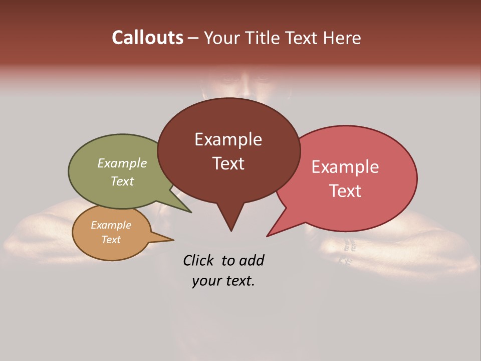 Torso Caucasian Standing PowerPoint Template