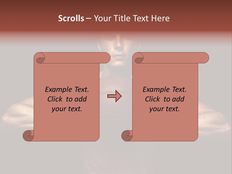 Torso Caucasian Standing PowerPoint Template