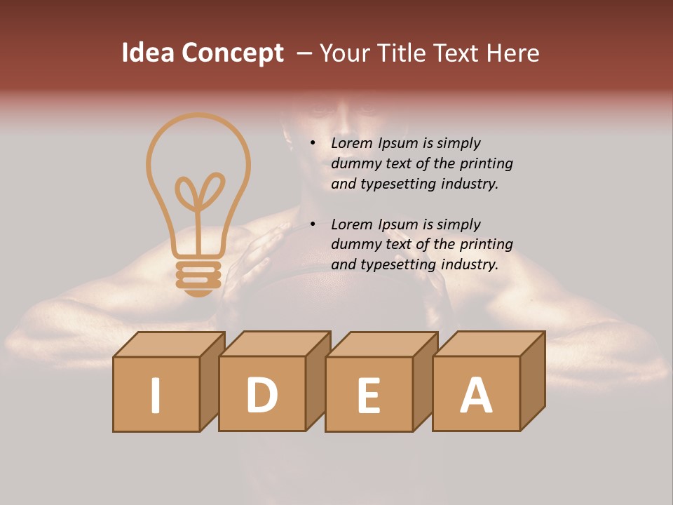 Torso Caucasian Standing PowerPoint Template