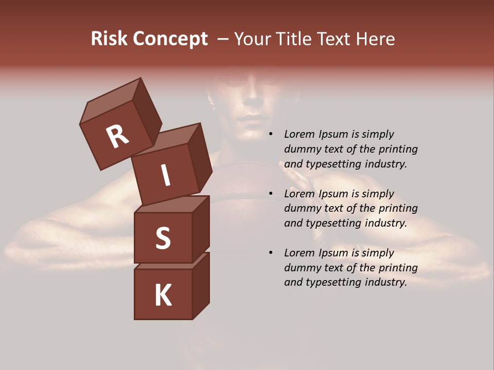 Torso Caucasian Standing PowerPoint Template