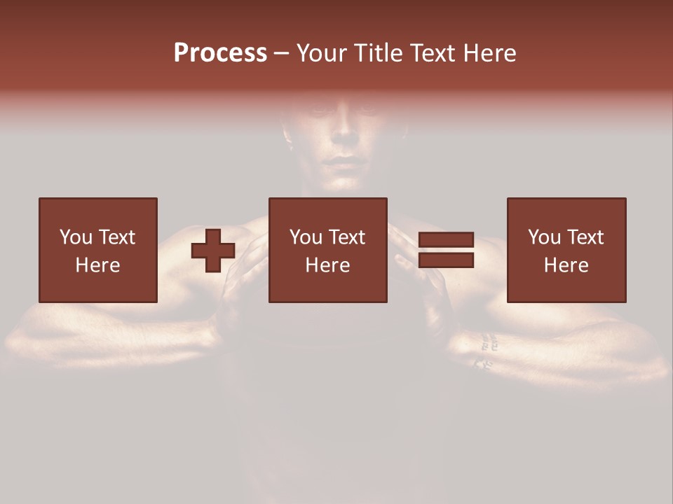 Torso Caucasian Standing PowerPoint Template