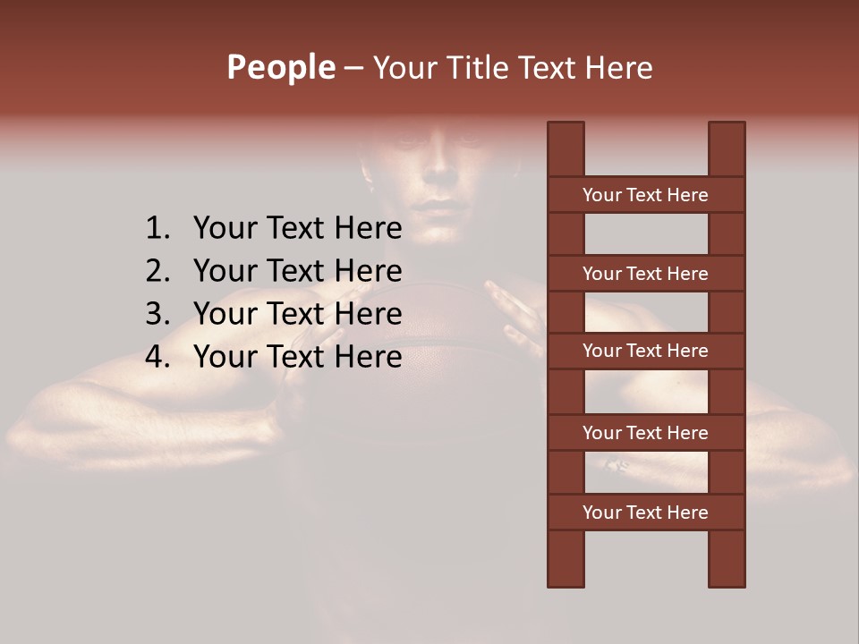 Torso Caucasian Standing PowerPoint Template