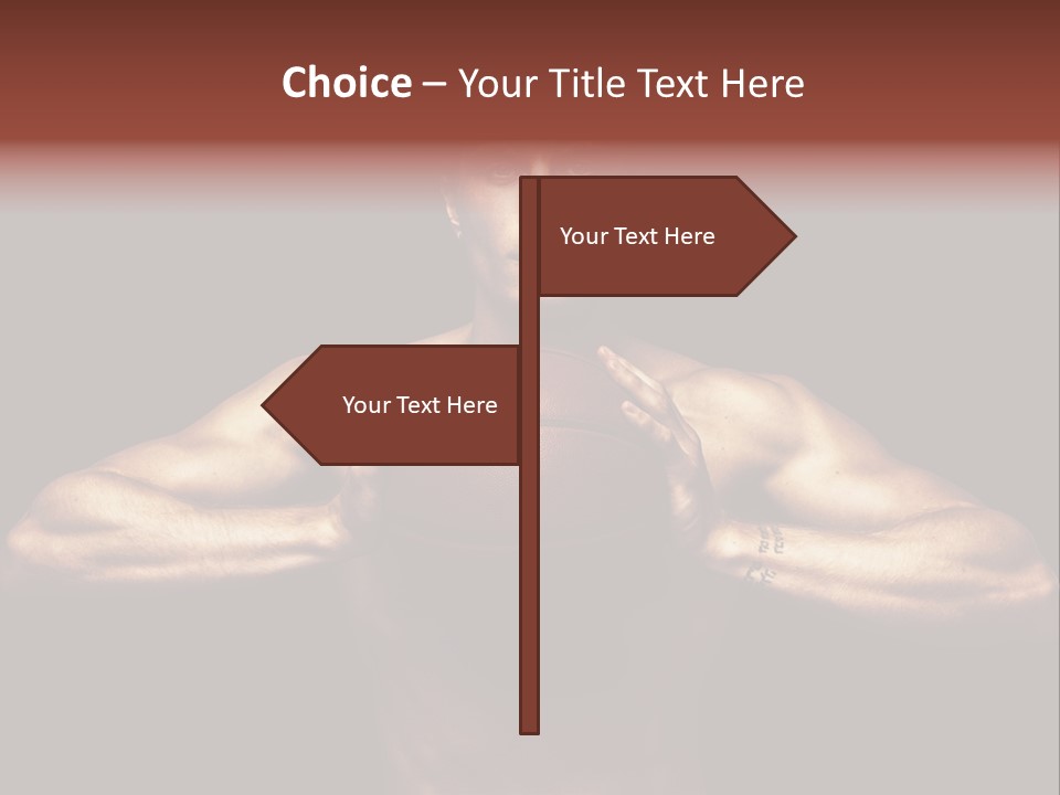 Torso Caucasian Standing PowerPoint Template