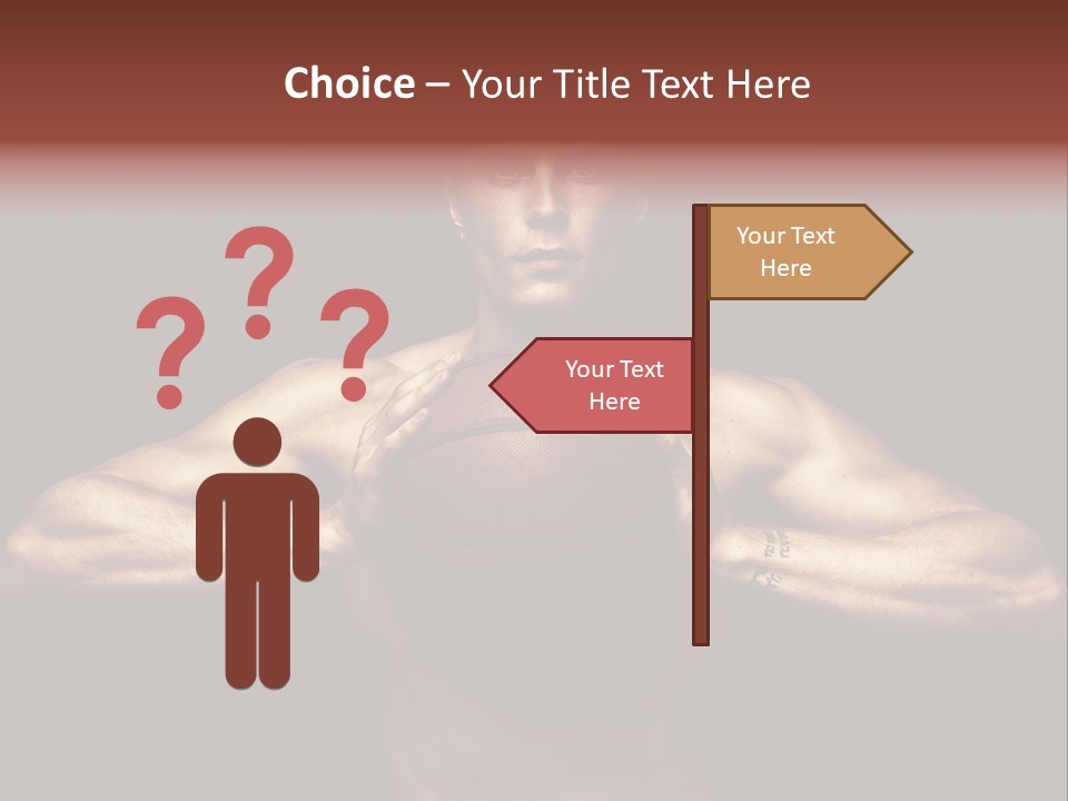 Torso Caucasian Standing PowerPoint Template