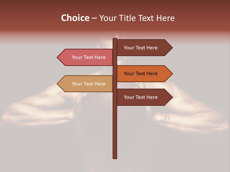 Torso Caucasian Standing PowerPoint Template