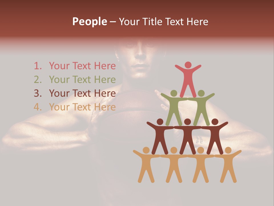 Torso Caucasian Standing PowerPoint Template