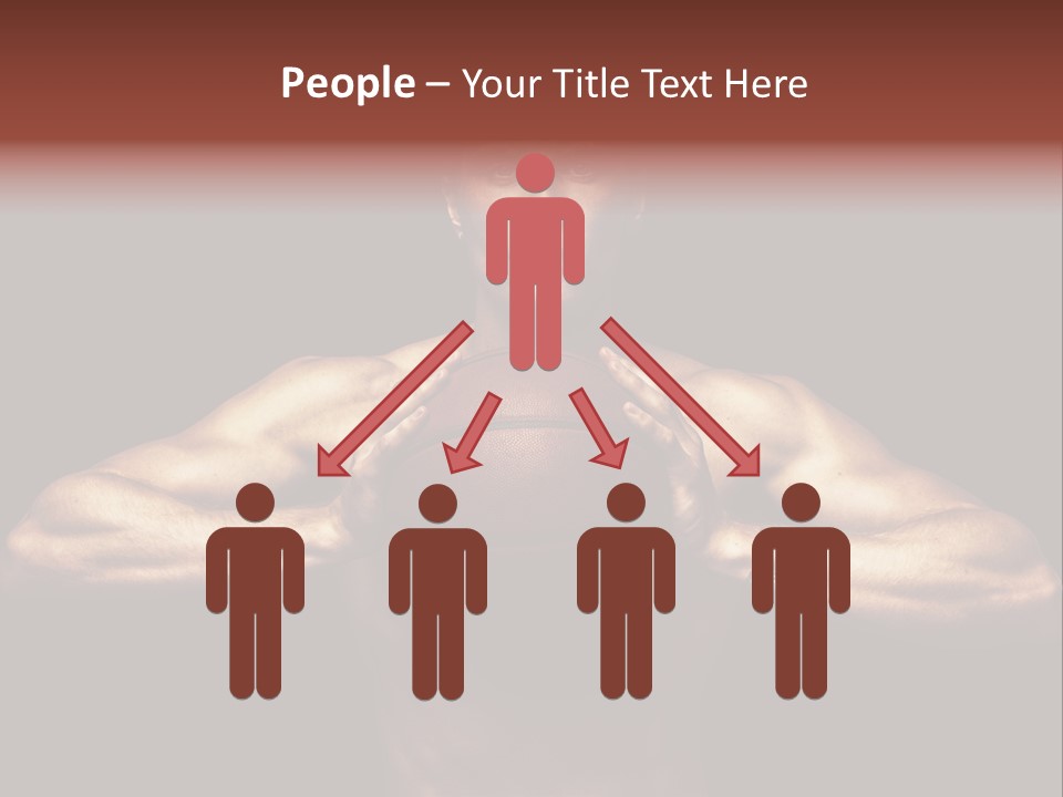 Torso Caucasian Standing PowerPoint Template