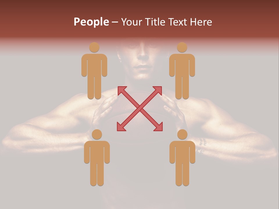 Torso Caucasian Standing PowerPoint Template