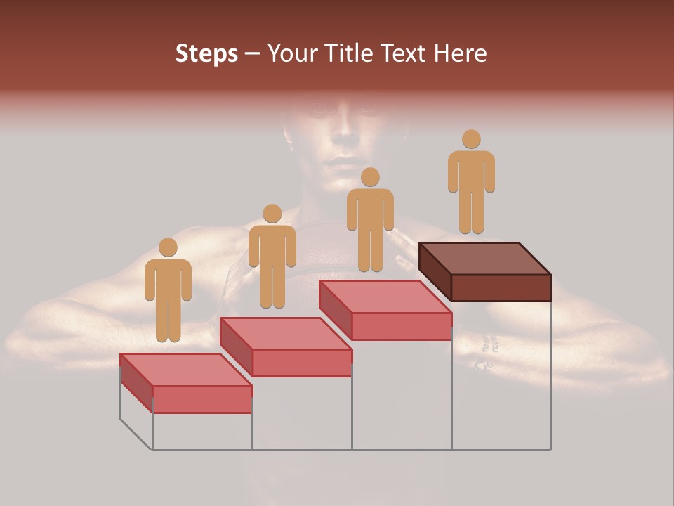 Torso Caucasian Standing PowerPoint Template