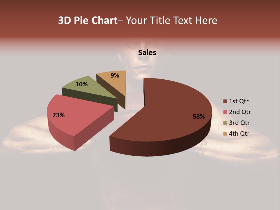 Torso Caucasian Standing PowerPoint Template