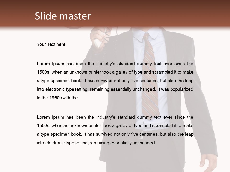 Successful Leader Caucasian PowerPoint Template