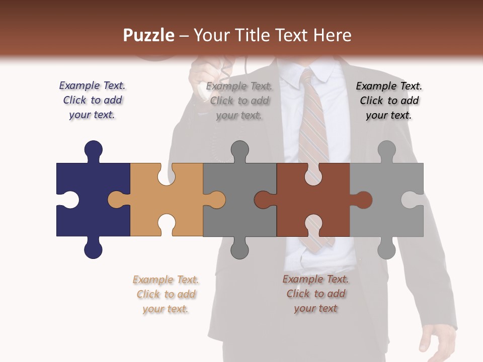 Successful Leader Caucasian PowerPoint Template