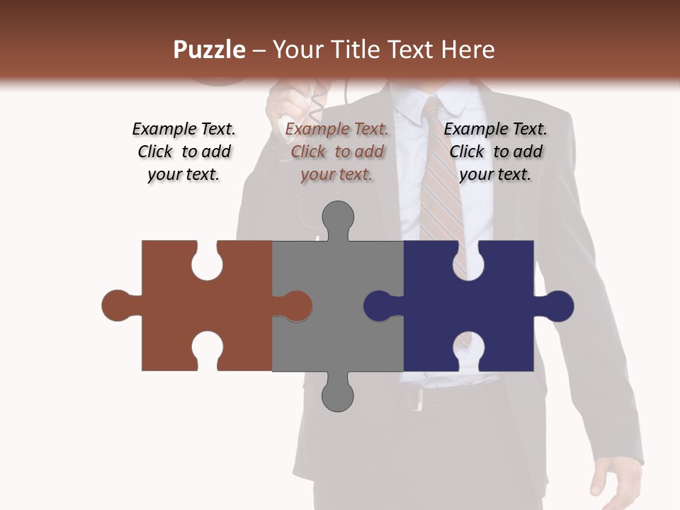 Successful Leader Caucasian PowerPoint Template