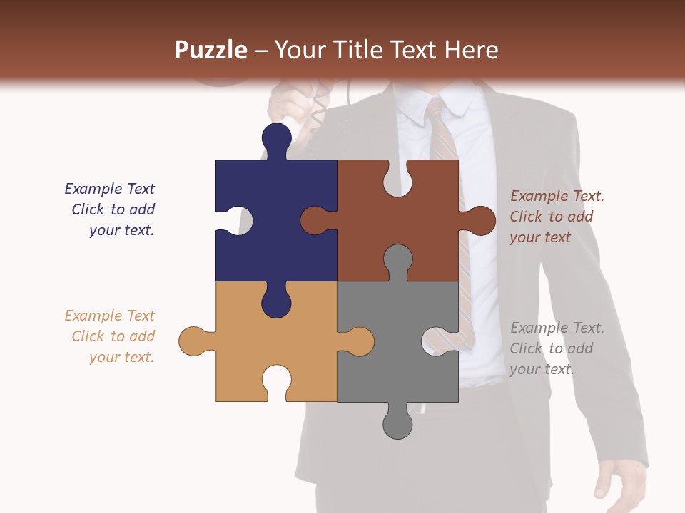 Successful Leader Caucasian PowerPoint Template