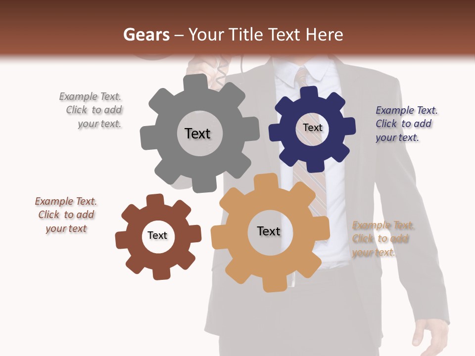 Successful Leader Caucasian PowerPoint Template