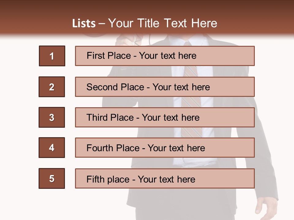 Successful Leader Caucasian PowerPoint Template