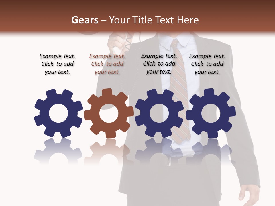 Successful Leader Caucasian PowerPoint Template