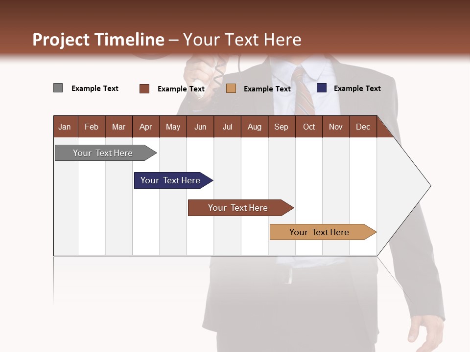 Successful Leader Caucasian PowerPoint Template