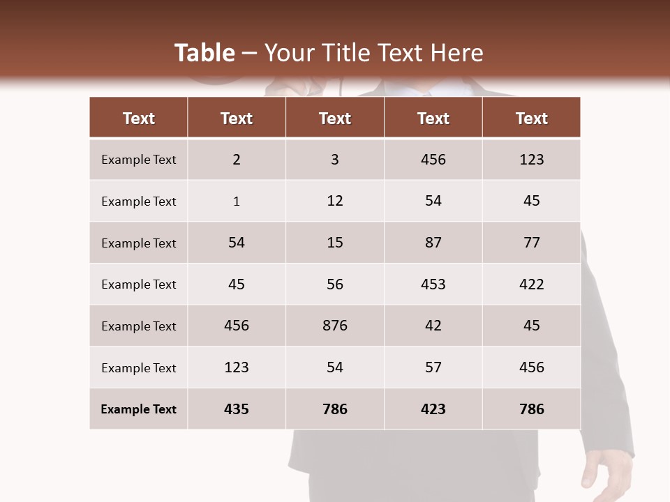 Successful Leader Caucasian PowerPoint Template