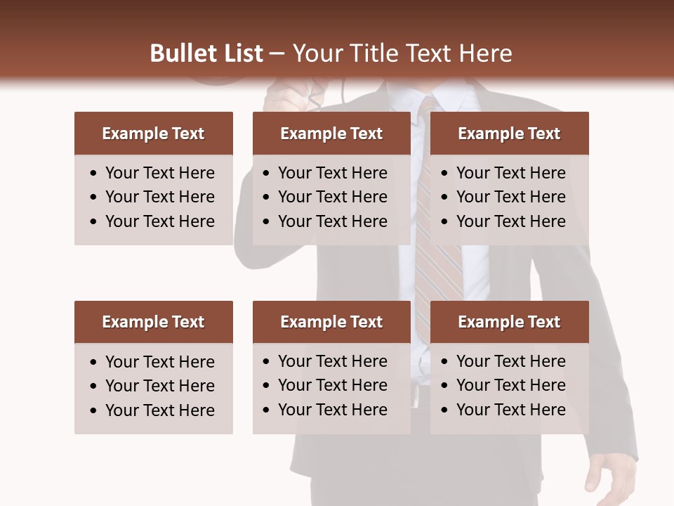Successful Leader Caucasian PowerPoint Template
