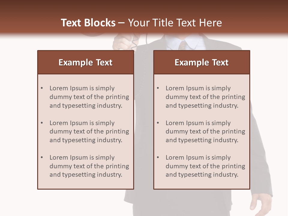 Successful Leader Caucasian PowerPoint Template