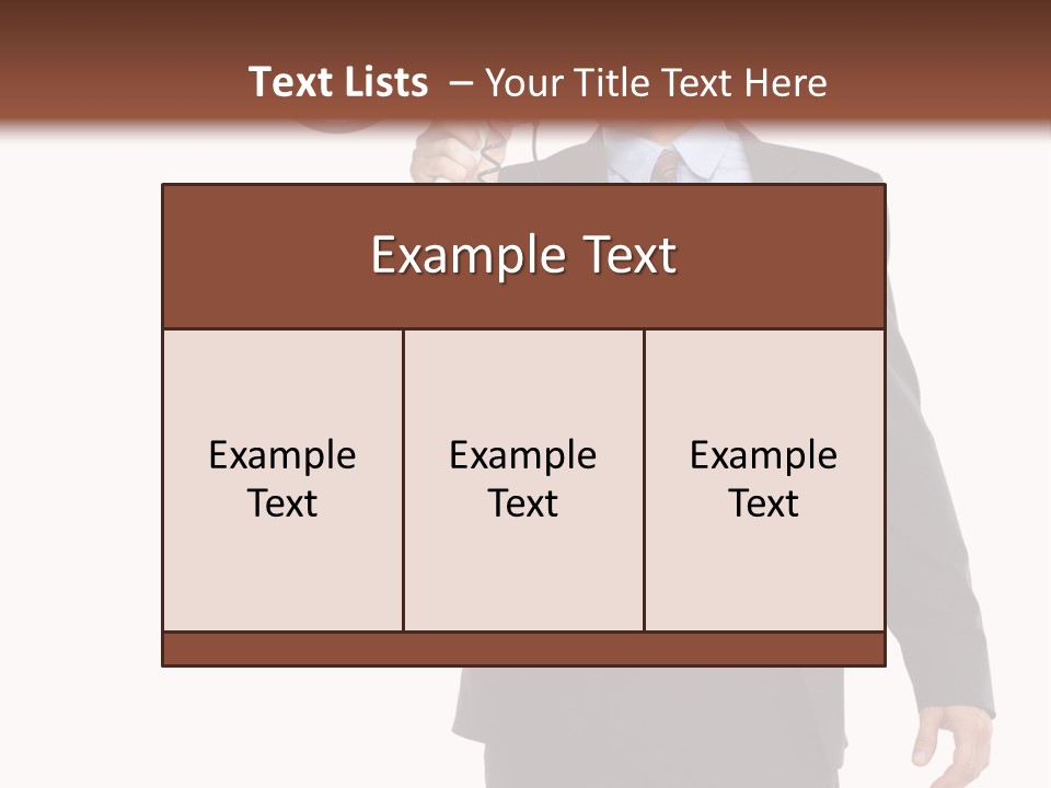 Successful Leader Caucasian PowerPoint Template