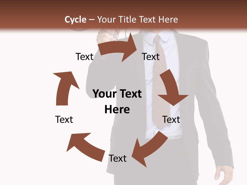 Successful Leader Caucasian PowerPoint Template