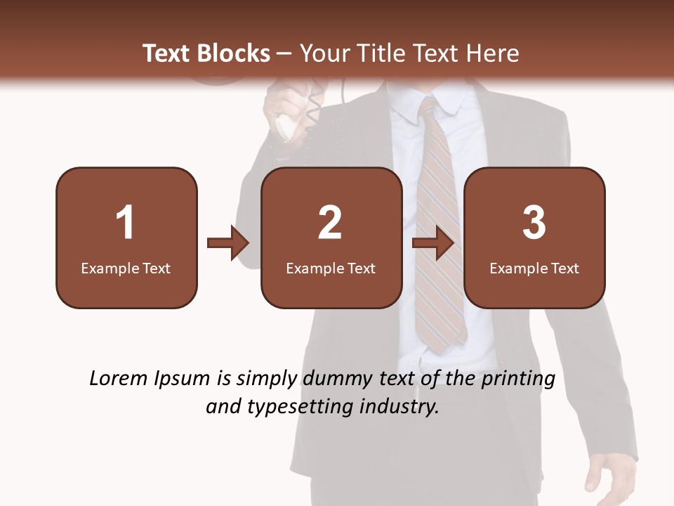 Successful Leader Caucasian PowerPoint Template
